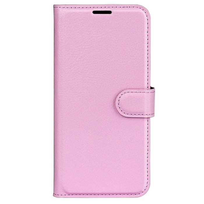 Bild 5,  Samsung Galaxy S23 Ultra Fodral Litchi Läder Ljus Rosa - Teknikhallen.se