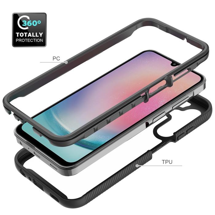 Bild 4,  Samsung Galaxy A25 5G 360° Shockproof Hybrid Skal Svart - Teknikhallen.se