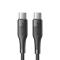 JOYROOM Joyroom 1.2m 60W 3A USB-C - USB-C PD Snabbladdare - Svart - Teknikhallen.se