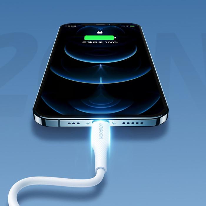 Bild 3, JOYROOM Joyroom 20W 1.2m Lightning - USB-C PD Snabbladdare - Vit - Teknikhallen.se