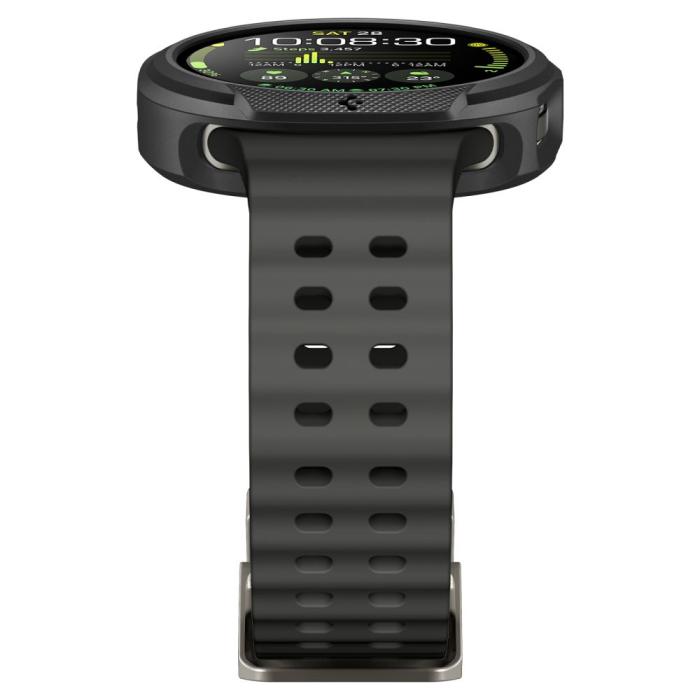 Bild 5, Spigen Spigen Galaxy Watch 8 44 mm Skal Liquid Air Matt Svart - Teknikhallen.se