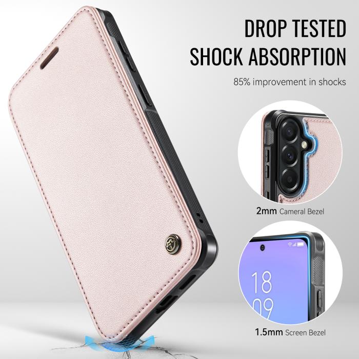 Bild 5, CASEME CASEME Samsung Galaxy A17/A16/A26 Skal RFID Plånbok Roséguld - Teknikhallen.se