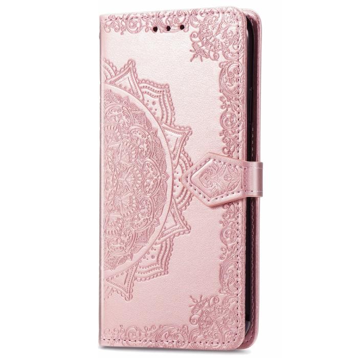 Bild 2,  Google Pixel 6A Fodral Mandala Läder Roséguld - Teknikhallen.se