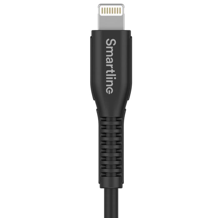 Bild 3, Smartline Smartline 2m Lightning MFi Förstärkt Laddningskabel Svart - Teknikhallen.se