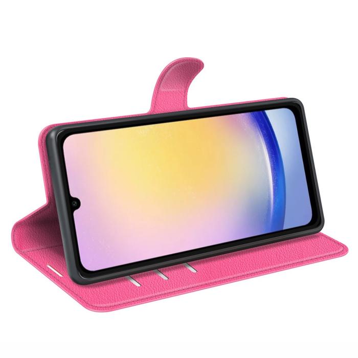 Bild 3,  Samsung Galaxy A16 / A26 5G Fodral Litchi Läder Textur Rosa - Teknikhallen.se