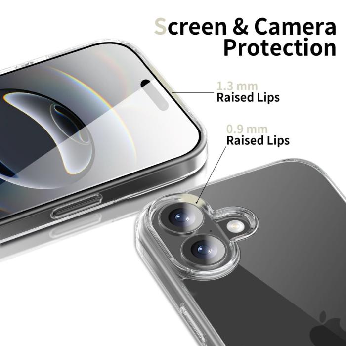 Bild 6, Tech-Protect Tech-Protect iPhone 17 Skal FlexAir Hybrid Transparent - Teknikhallen.se