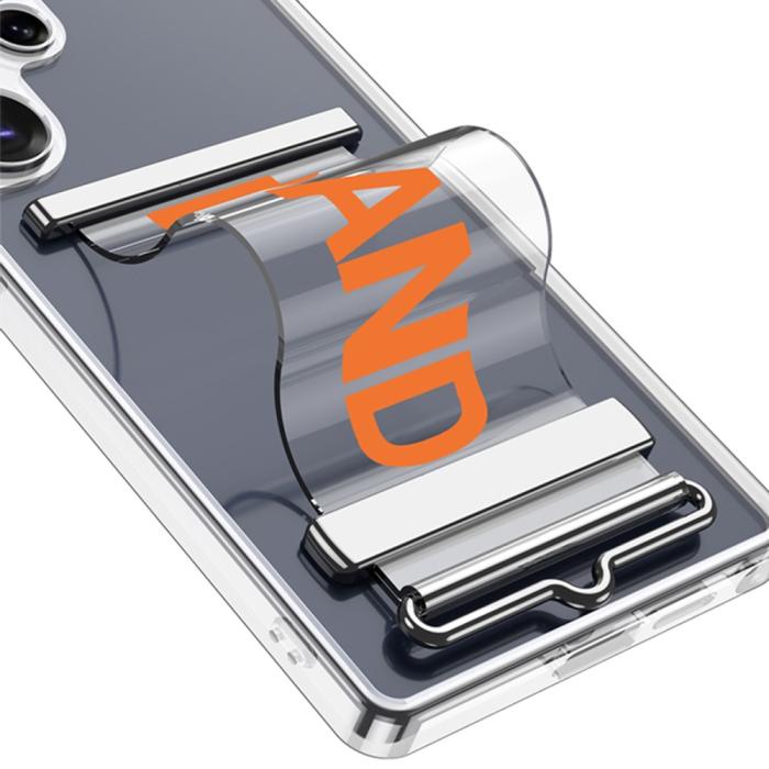 Bild 3, GKK GKK Galaxy S25 Ultra Skal Med Strap Transparent / Orange - Teknikhallen.se