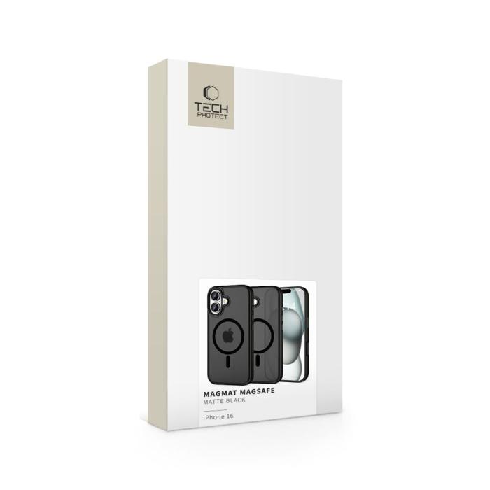 Bild 5, Tech-Protect Tech-Protect iPhone 16 Skal MagSafe MagMat Matt Svart - Teknikhallen.se