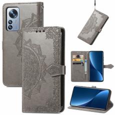  Xiaomi 12 Pro Fodral Mandala L&auml;der Gr&aring; - Teknikhallen.se