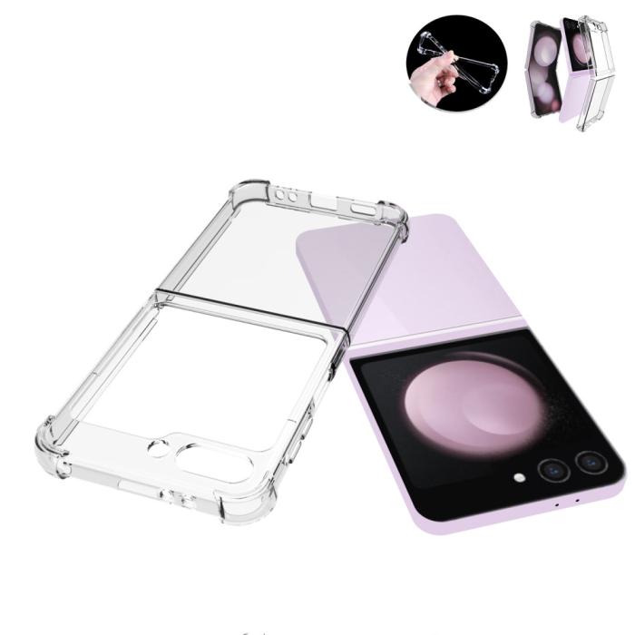 Bild 4,  Galazy Z Flip 6 / 7 FE Skal Shockproof Transparent - Teknikhallen.se