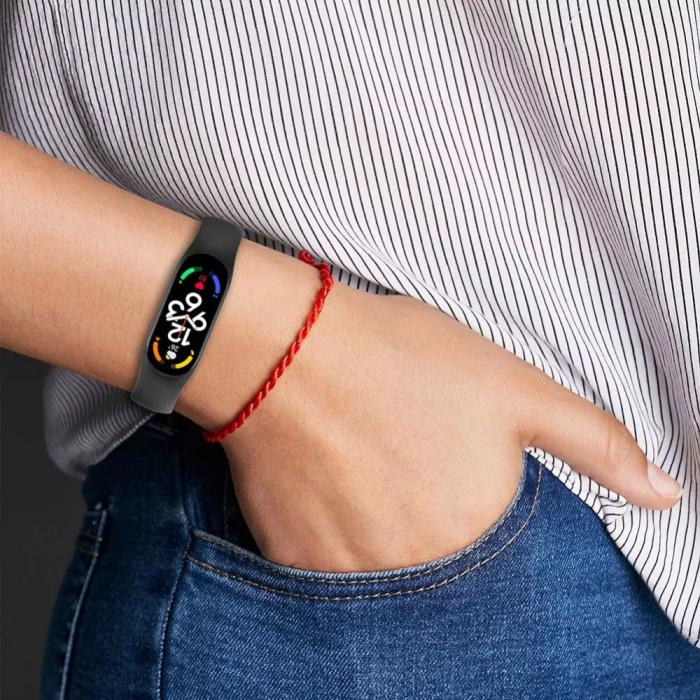Bild 3, Tech-Protect Tech-Protect Xiaomi Mi Smart Band 5 / 6 / 7 Armband Iconband Röd - Teknikhallen.se