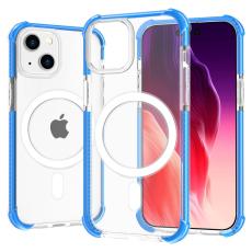  iPhone 15 Plus Skal MagSafe Shockproof Hybrid Bl&aring; - Teknikhallen.se