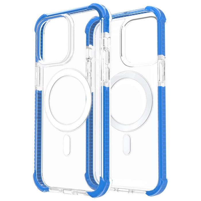 Bild 2,  iPhone 15 Plus Skal MagSafe Shockproof Hybrid Blå - Teknikhallen.se