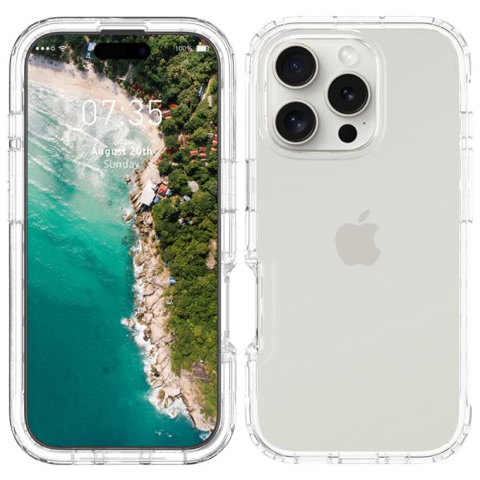 Bild 2,  iPhone 16 Pro Max Skal Hybrid Defence Transparent - Teknikhallen.se