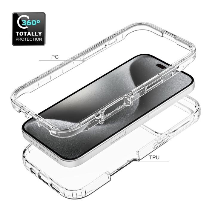Bild 4,  iPhone 16 Pro Max Skal Hybrid Defence Transparent - Teknikhallen.se