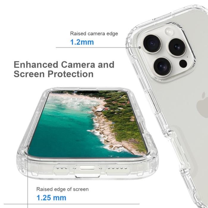 Bild 6,  iPhone 16 Pro Max Skal Hybrid Defence Transparent - Teknikhallen.se