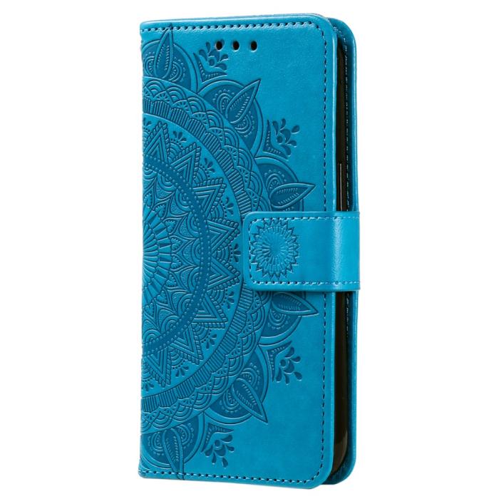 Bild 5,  Samsung Galaxy S24 Fodral Mandala Läder Blå - Teknikhallen.se
