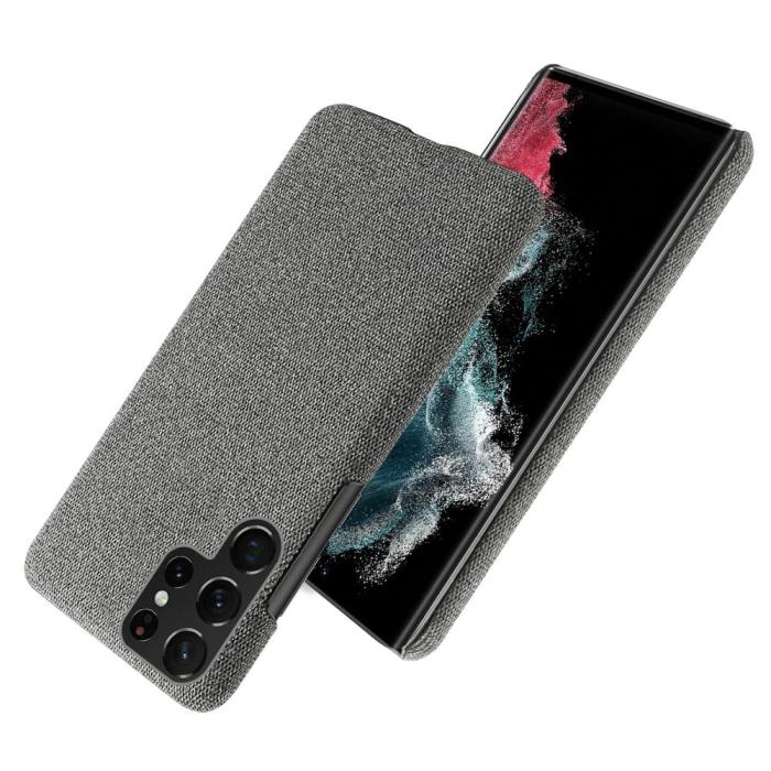Bild 2, KSQ KSQ Samsung Galaxy S23 Ultra Skal Tygbelagt Grå - Teknikhallen.se
