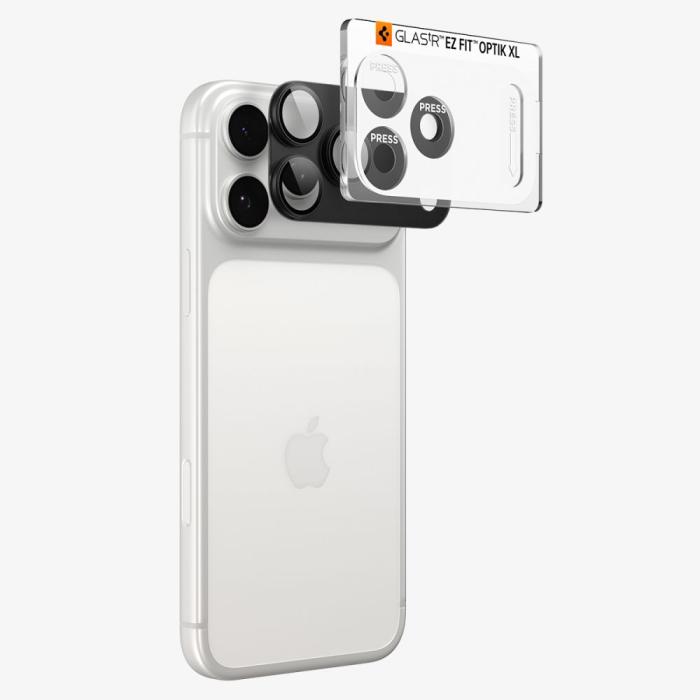 Bild 5, Spigen Spigen iPhone 18 Pro Linsskydd Optik Pro XL GLAS.tR 'Ez Fit' - Teknikhallen.se