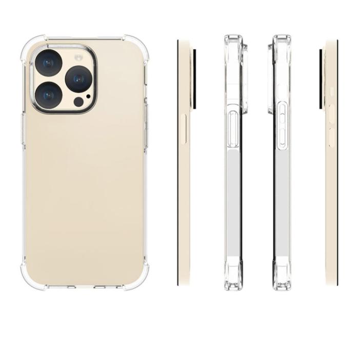 Bild 2,  iPhone 15 Pro Skal Shockproof TPU Transparent - Teknikhallen.se