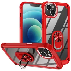  iPhone 15 Plus Skal Ring Shockproof Hybrid R&ouml;d - Teknikhallen.se