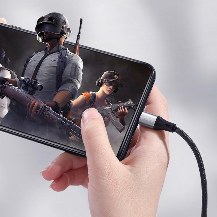 Bild 5, JOYROOM Joyroom 1m 3A USB-C Snabbladdning Nylon Kabel - Svart - Teknikhallen.se