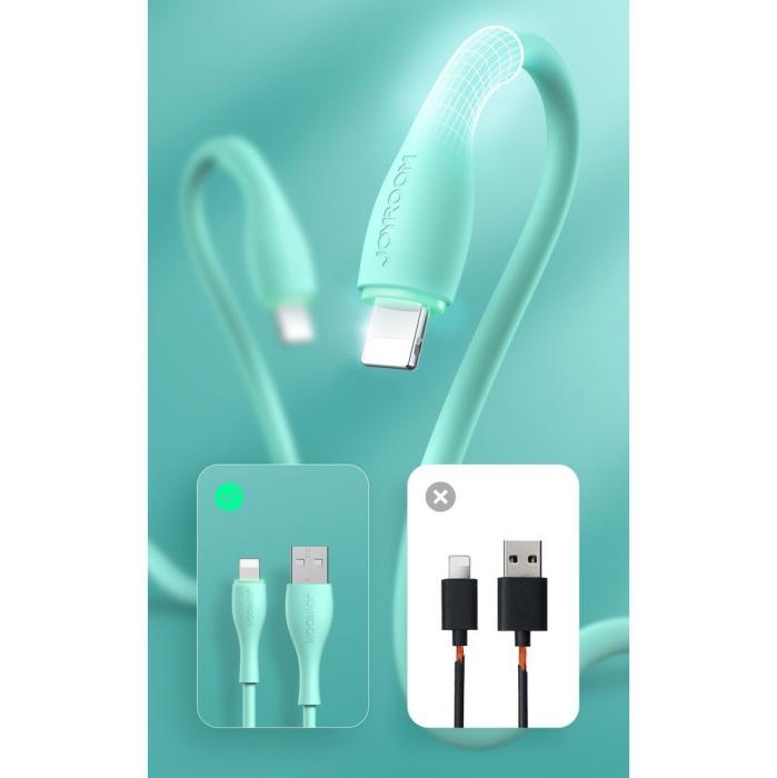 Bild 2, JOYROOM Joyroom 1m 2.4A Lightning Laddning Kabel - Vit - Teknikhallen.se