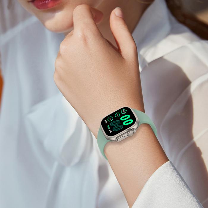 Bild 6, ColorPop Silikon Armband Butterfly Apple Watch 42/41/40/38 mm (S/M) Tallgrön - Teknikhallen.se