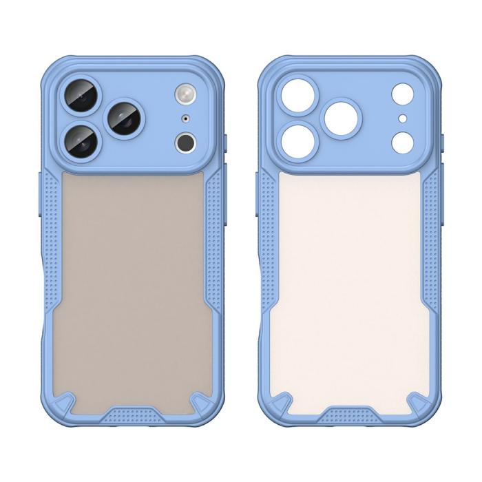 Bild 2,  iPhone 18 Pro / 17 Pro Skal Hybrid Frostat Transparent Blå - Teknikhallen.se