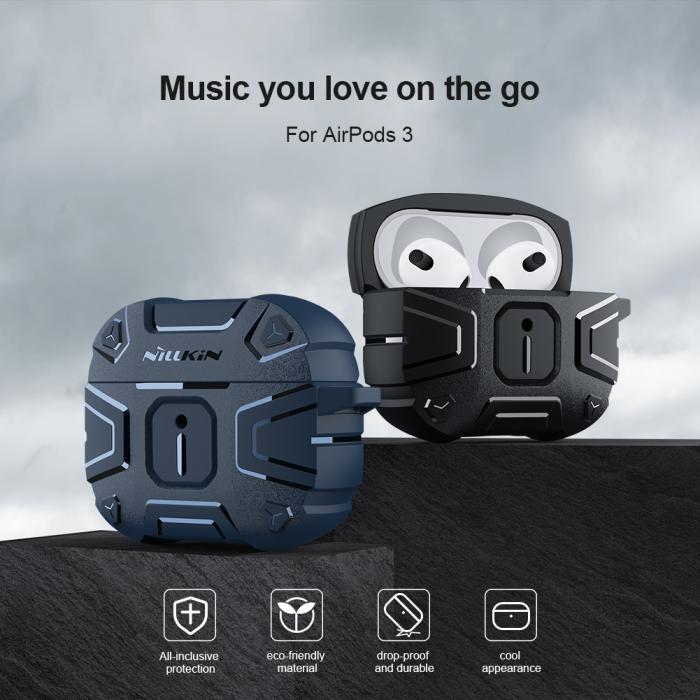Bild 3, NILLKIN NILLKIN AirPods 3 Skal Explorer Vibrant Blue - Teknikhallen.se
