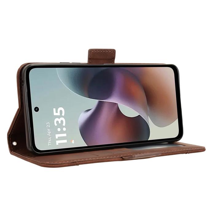 Bild 6,  Motorola Moto G56 5G Fodral Med Avtagbart Kortfack Brun - Teknikhallen.se