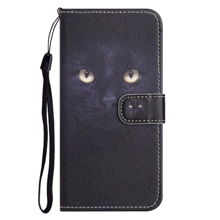 Bild 4,  Motorola Moto G86 Power/G86 5G Fodral Läder Katt Ögon - Teknikhallen.se