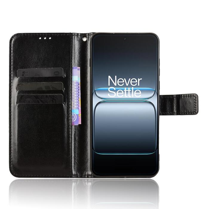 Bild 5,  OnePlus Nord 5 5G Fodral Crazy Horse Läder Svart - Teknikhallen.se