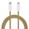 Smartline Smartline 2m USB-C - Lightning MFi Fuzzy Laddningskabel Sand - Teknikhallen.se