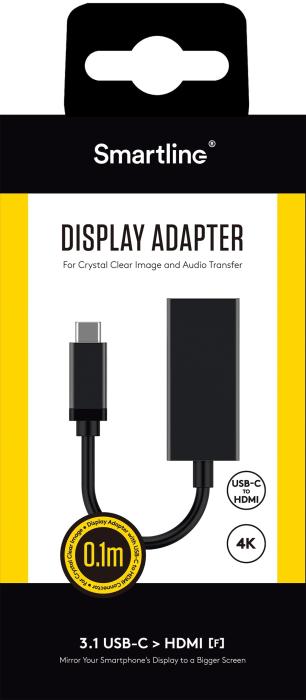 Bild 4, Smartline Smartline USB-C till HDMI Adapter 10cm Svart - Teknikhallen.se