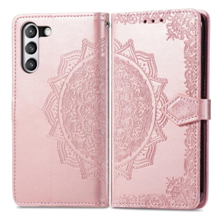 Bild 2,  Samsung Galaxy S21 FE Fodral Mandala Flower Roséguld - Teknikhallen.se