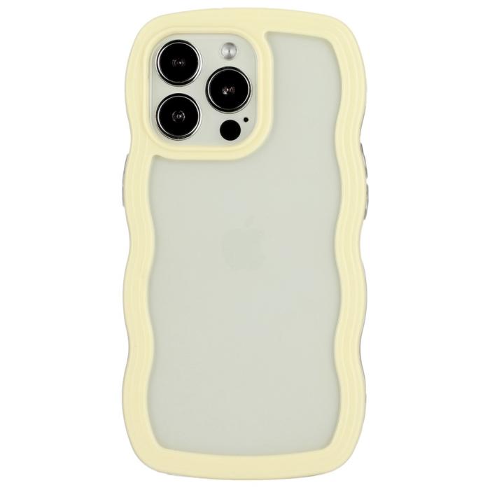 Bild 2,  iPhone 14 Pro Skal Wavy Hybrid Gul - Teknikhallen.se