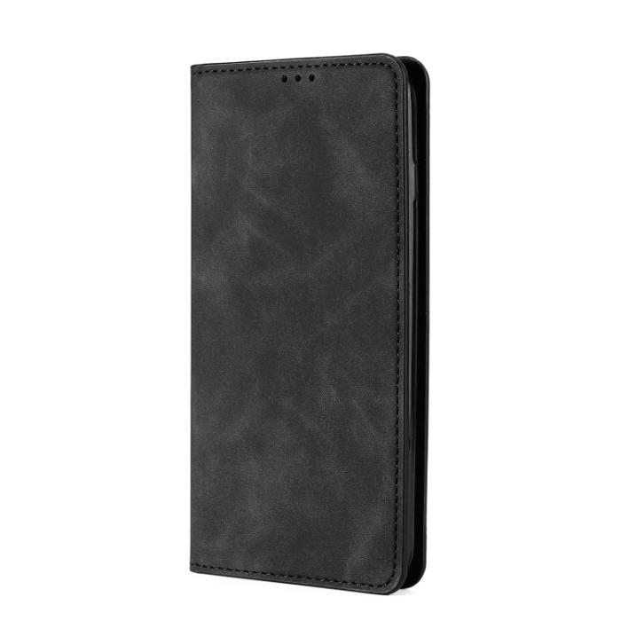 Bild 2,  iPhone 14 Pro Fodral Skin Touch Flip Svart - Teknikhallen.se