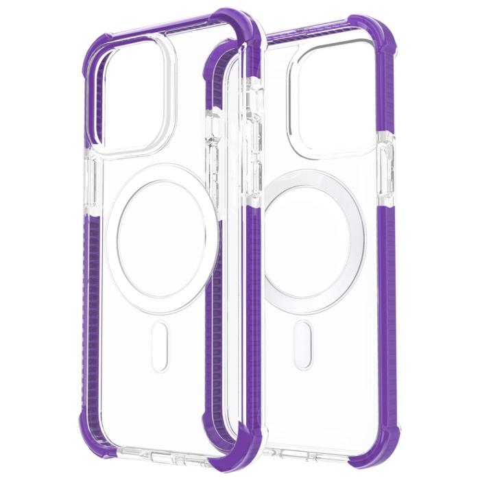 Bild 2,  iPhone 15 Plus Skal MagSafe Shockproof Hybrid Lila - Teknikhallen.se