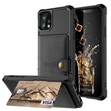  iPhone 11 Pro Max - Skal Med Magnetiskt Pl&aring;nbok - Svart - Teknikhallen.se