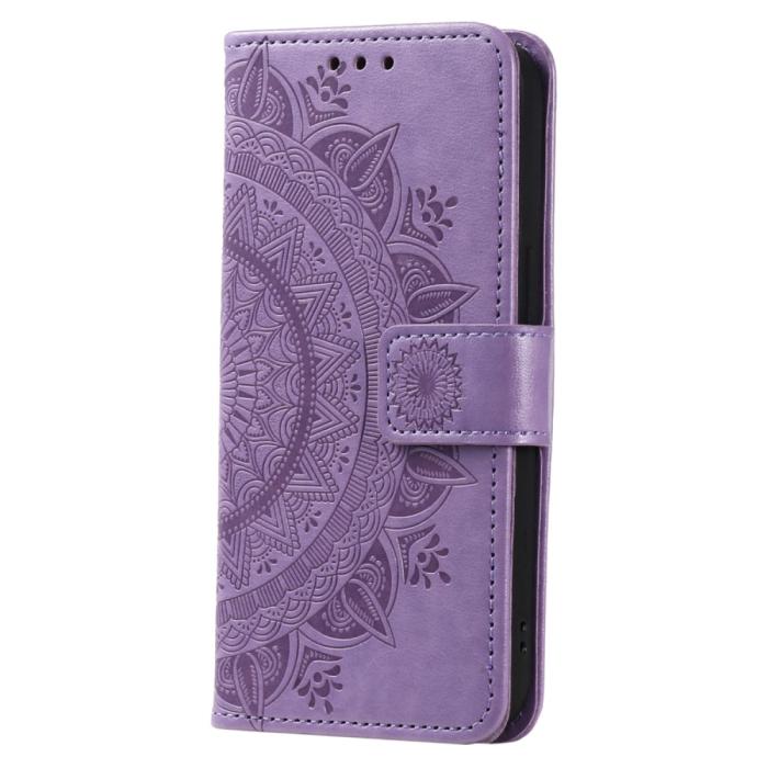 Bild 5,  Samsung Galaxy S24 Fodral Mandala Läder Lila - Teknikhallen.se
