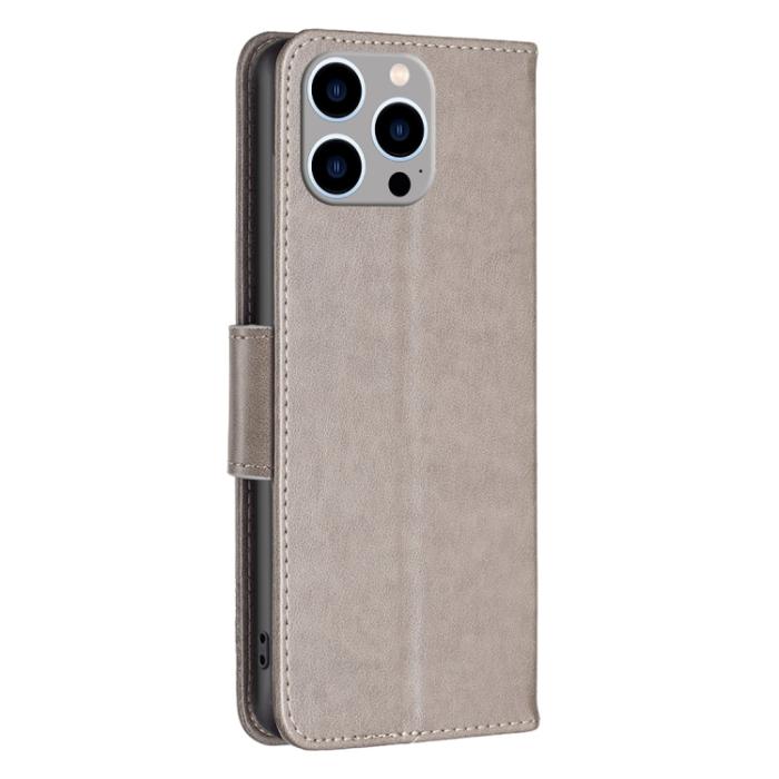 Bild 3,  iPhone 15 Pro Max Fodral Med Fjäril Tryck Grå - Teknikhallen.se