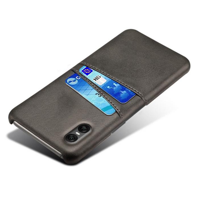 Bild 3,  Sony Xperia 10 VII Läderbelagt Skal Med Kortfack Svart - Teknikhallen.se