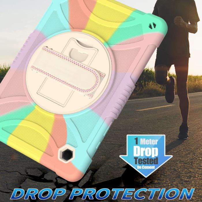 Bild 5,  Galaxy Tab A8 Skal Hybrid Shockproof Kickstand Colorful - Teknikhallen.se