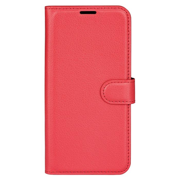 Bild 5,  Samsung Galaxy S23 Ultra Fodral Litchi Läder Röd - Teknikhallen.se