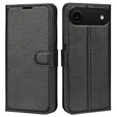  iPhone Air Fodral Litchi L&auml;der Svart - Teknikhallen.se