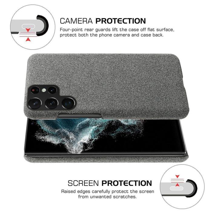 Bild 5, KSQ KSQ Samsung Galaxy S23 Ultra Skal Tygbelagt Grå - Teknikhallen.se