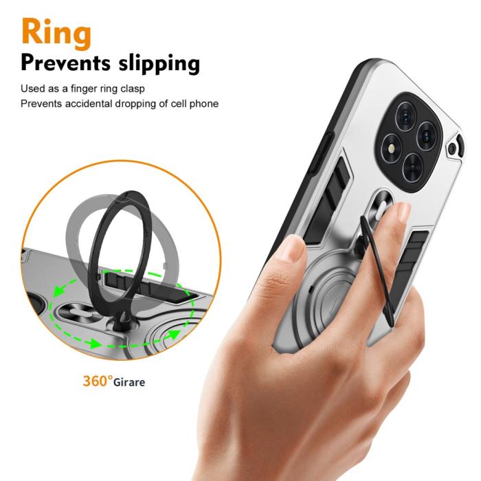 Bild 3,  Xiaomi Redmi Note 14 Pro 5G Skal Kickstand Hybrid Grå - Teknikhallen.se
