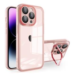  iPhone 15 Pro Skal Cam Kickstand Hybrid Rosa - Teknikhallen.se