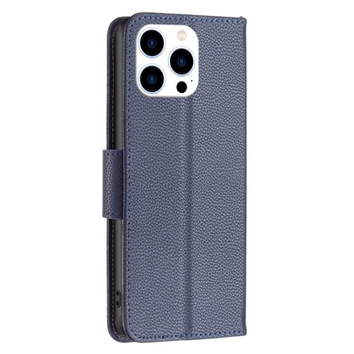 Bild 3,  iPhone 15 Pro Fodral Shark Litchi Läder Blå - Teknikhallen.se